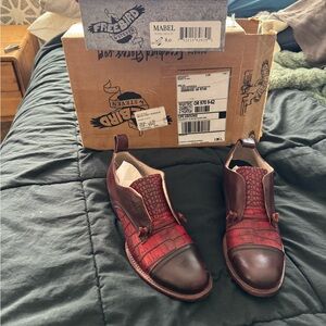 Freebird womans Red and Brown Shoes